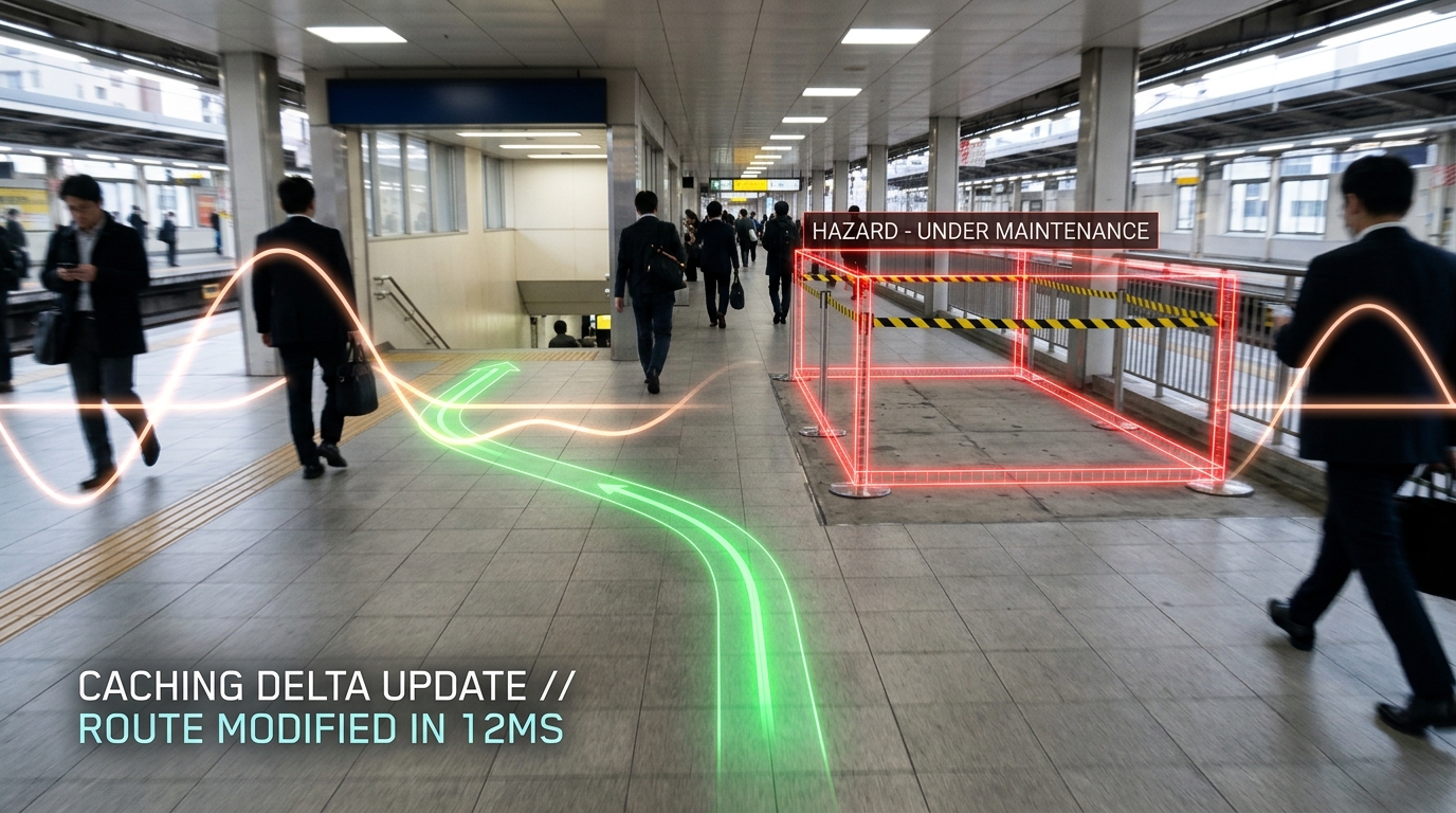Live Caching Delta Update Transit Station Hazard Tracking